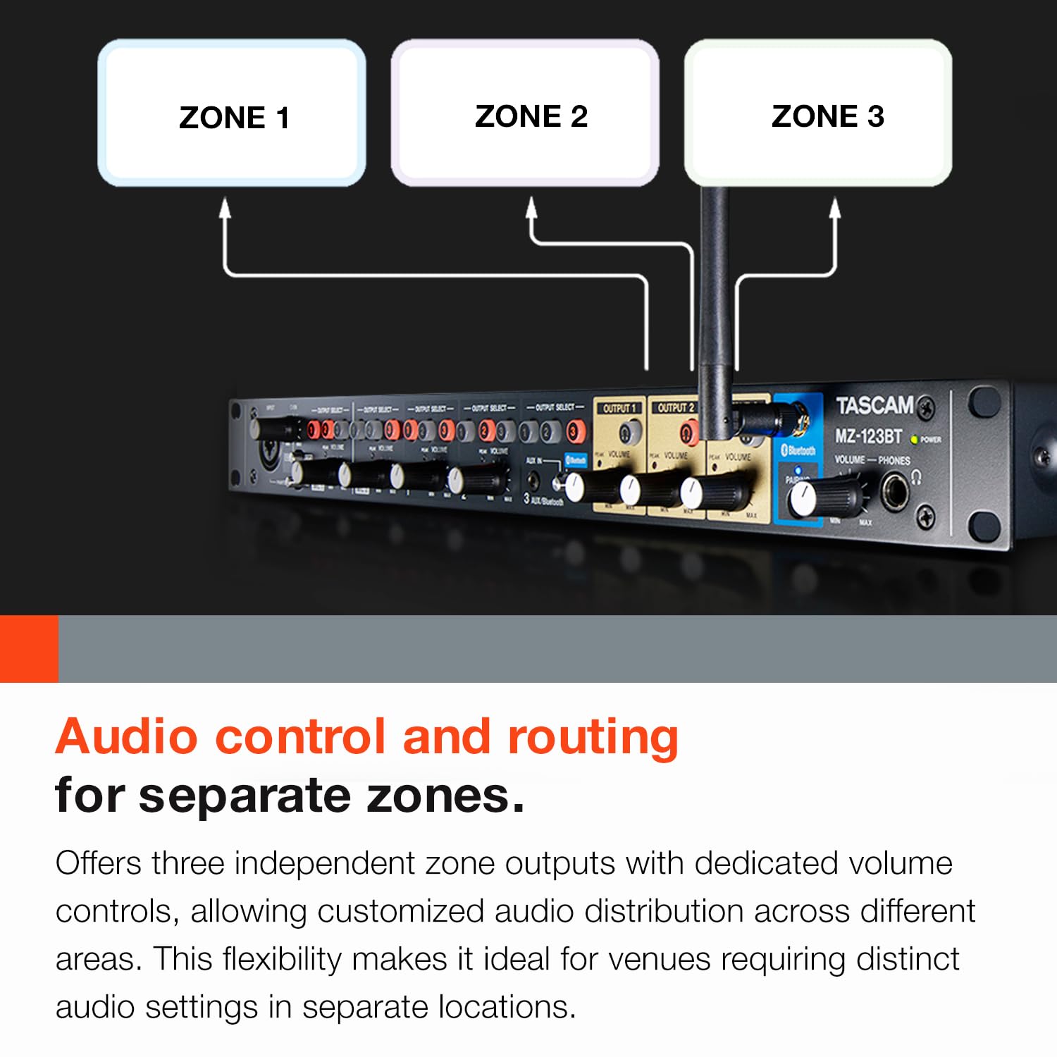 Amazon.com: Tascam Commercial-Grade Multi-Zone Audio Mixer